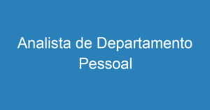 Analista de Departamento Pessoal 8