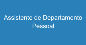 Assistente de Departamento Pessoal 11