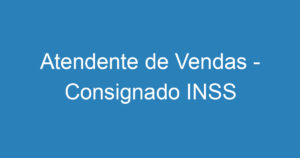 Atendente de Vendas - Consignado INSS 12