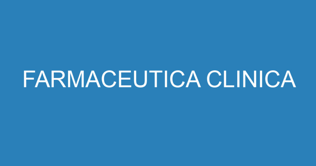 FARMACEUTICA CLINICA 1