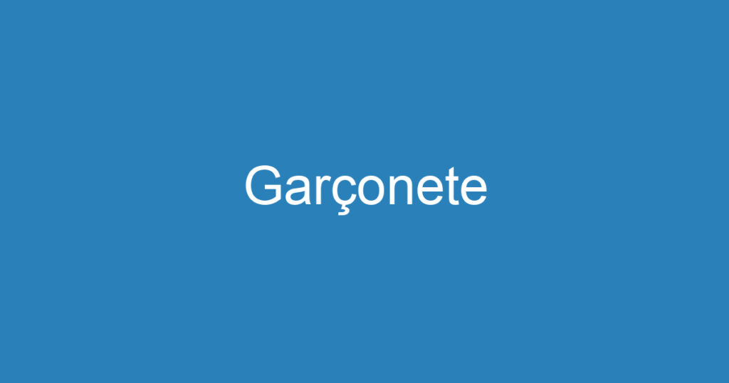 Garçonete 1