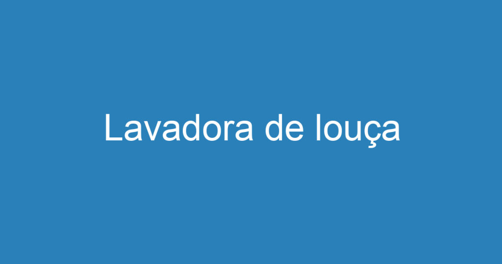 Lavadora de louça 1