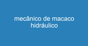 mecânico de macaco hidráulico 14