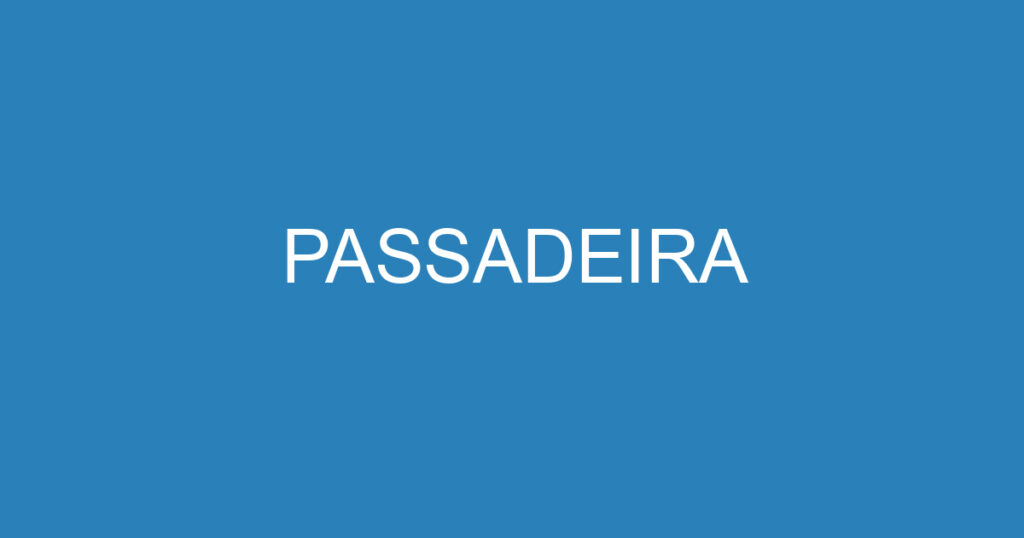 PASSADEIRA 1