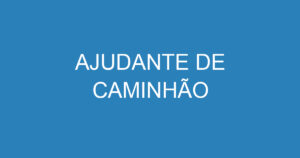 AJUDANTE DE CAMINHÃO 5