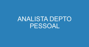 ANALISTA DEPTO PESSOAL 9