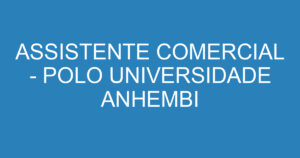 ASSISTENTE COMERCIAL - POLO UNIVERSIDADE ANHEMBI MORUMBI 9