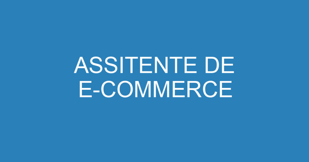 ASSITENTE DE E-COMMERCE 1