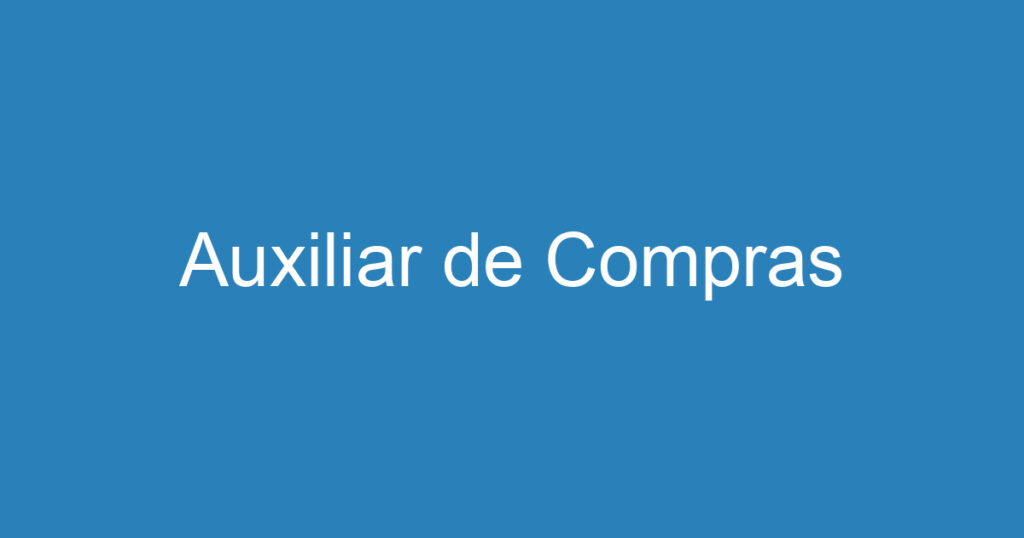 Auxiliar de Compras 1