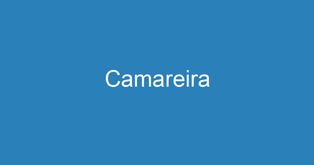 Camareira 1