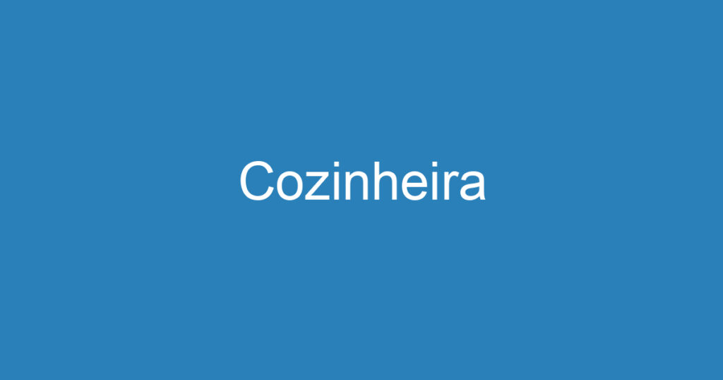 Cozinheira 1