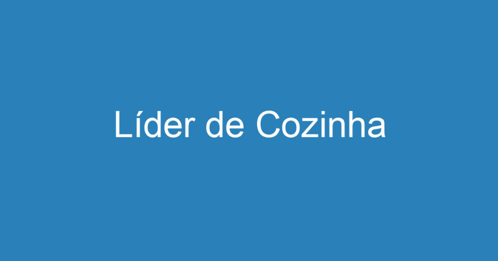 Líder de Cozinha 1