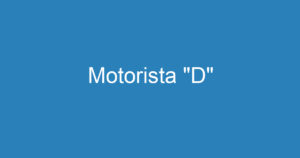 Motorista "D" 9