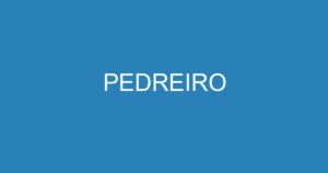 PEDREIRO 1