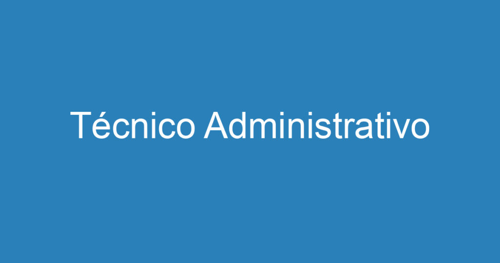 Técnico Administrativo 1