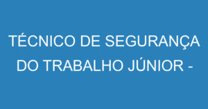 TÉCNICO DE SEGURANÇA DO TRABALHO JÚNIOR - CONSTRUÇÃO CIVIL 3