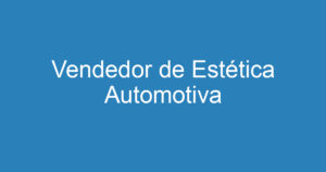 Vendedor de Estética Automotiva 9