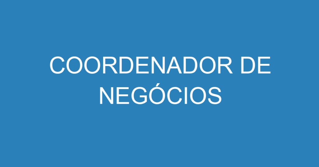 COORDENADOR DE NEGÓCIOS 1