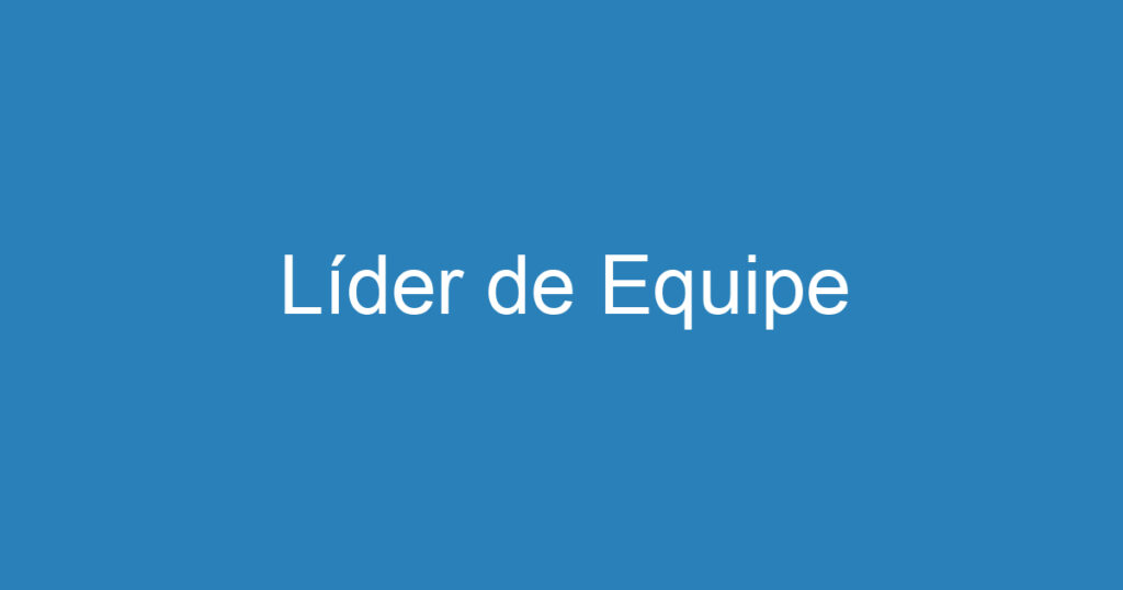 Líder de Equipe 1