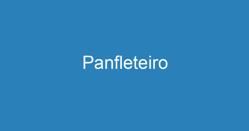 Panfleteiro 1