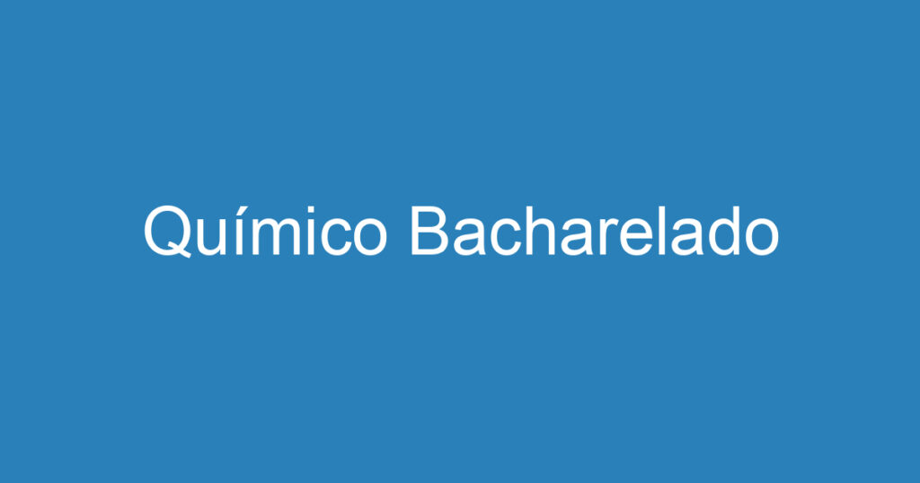 Químico Bacharelado 1