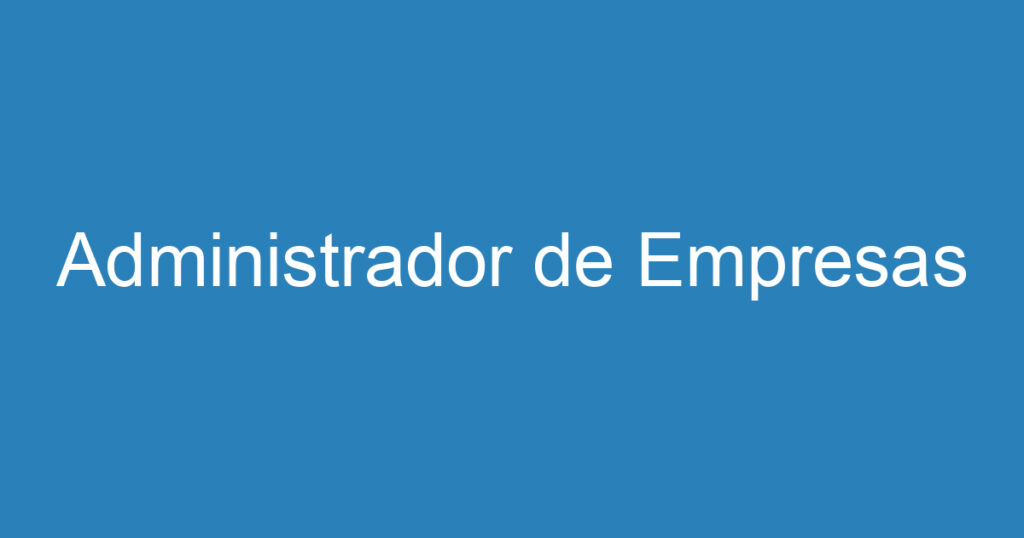 Administrador de Empresas 1