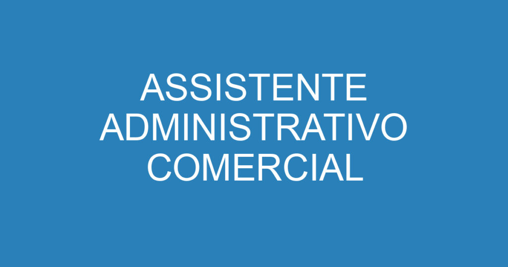 ASSISTENTE ADMINISTRATIVO COMERCIAL 1