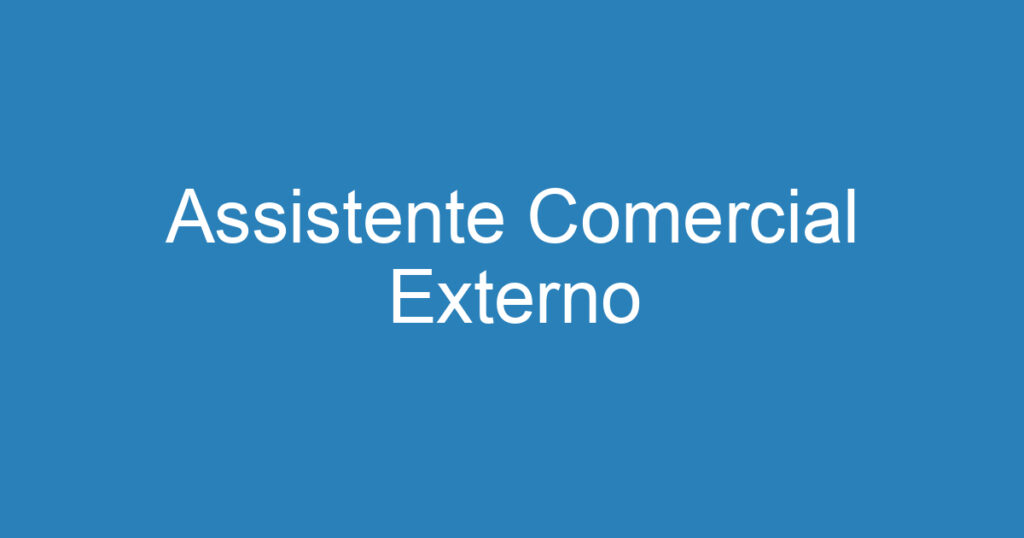 Assistente Comercial Externo 1