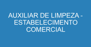 AUXILIAR DE LIMPEZA - ESTABELECIMENTO COMERCIAL 3