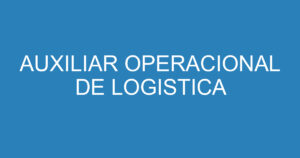 AUXILIAR OPERACIONAL DE LOGISTICA 10