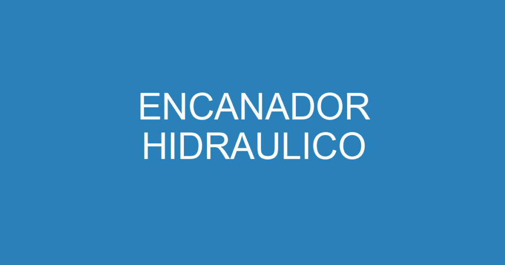 ENCANADOR HIDRAULICO 1