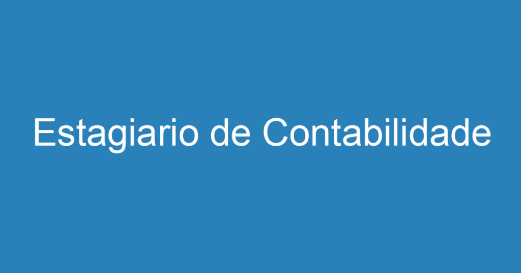 Estagiario de Contabilidade 1