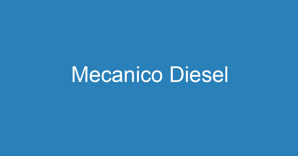 Mecanico Diesel 1