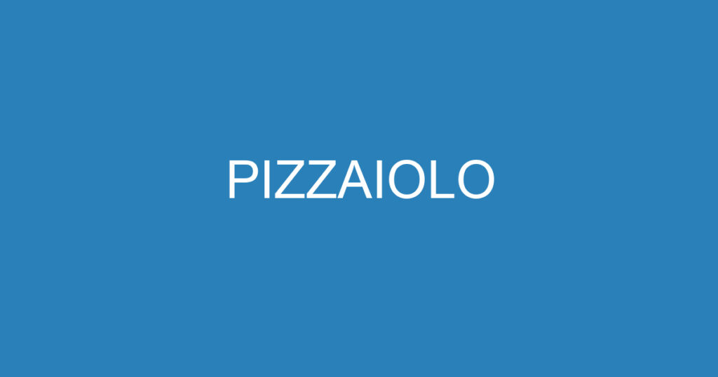 PIZZAIOLO 1