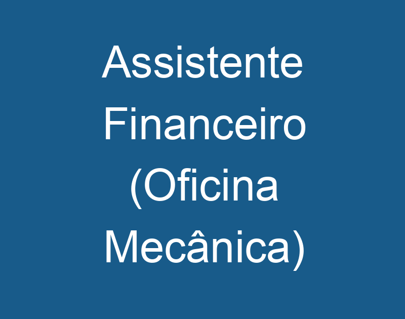 Assistente Financeiro (Oficina Mecânica) 1