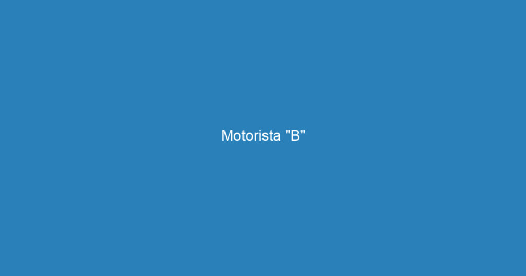 Motorista "B" 1