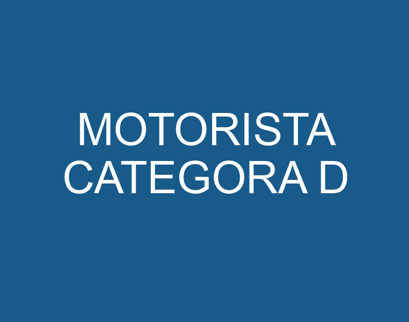 MOTORISTA CATEGORA D 1