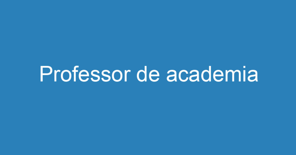 Professor de academia 1