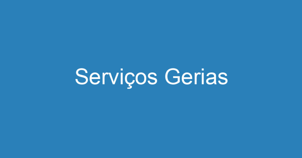 Serviços Gerias 1