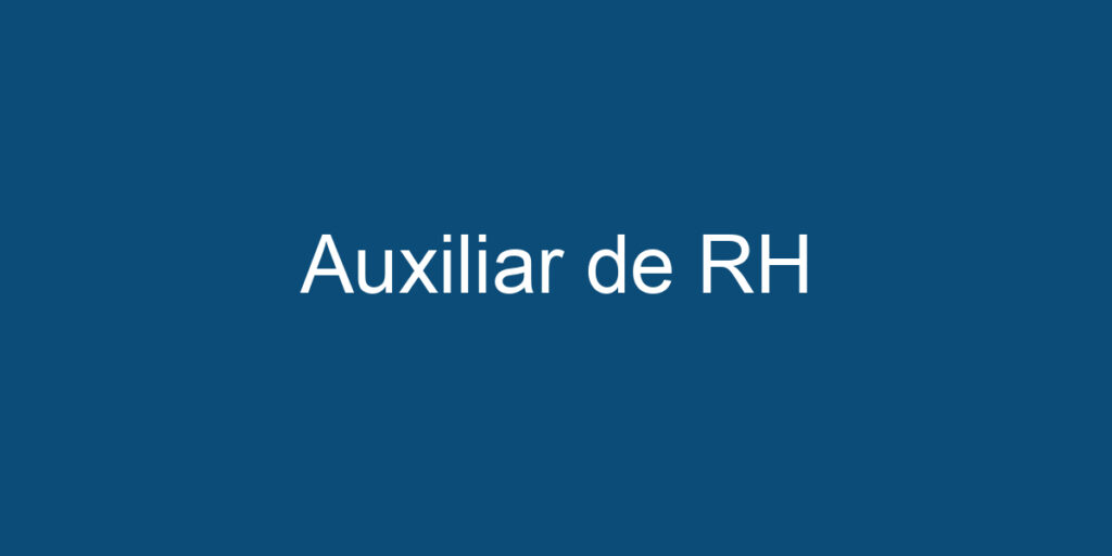 Auxiliar de RH 1