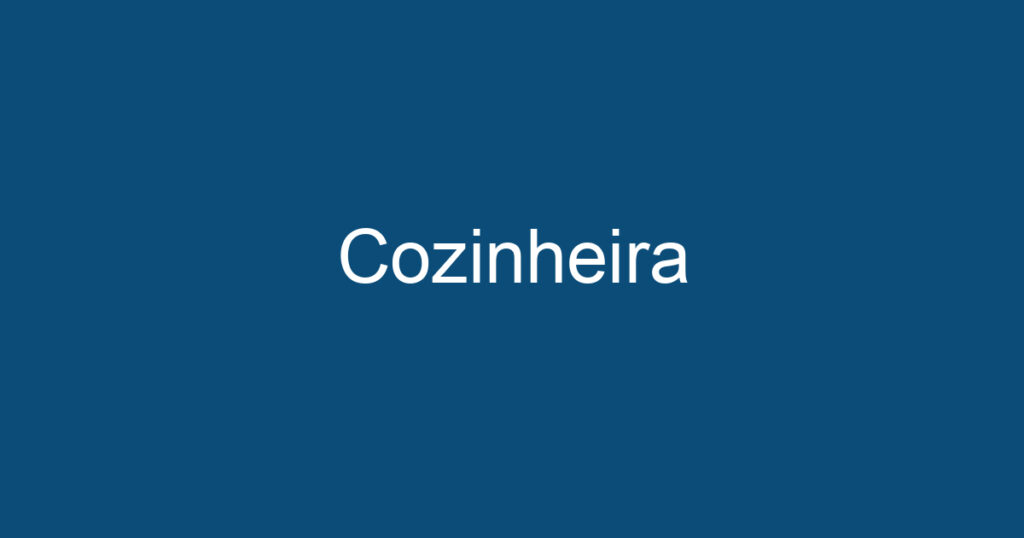 Cozinheira 1